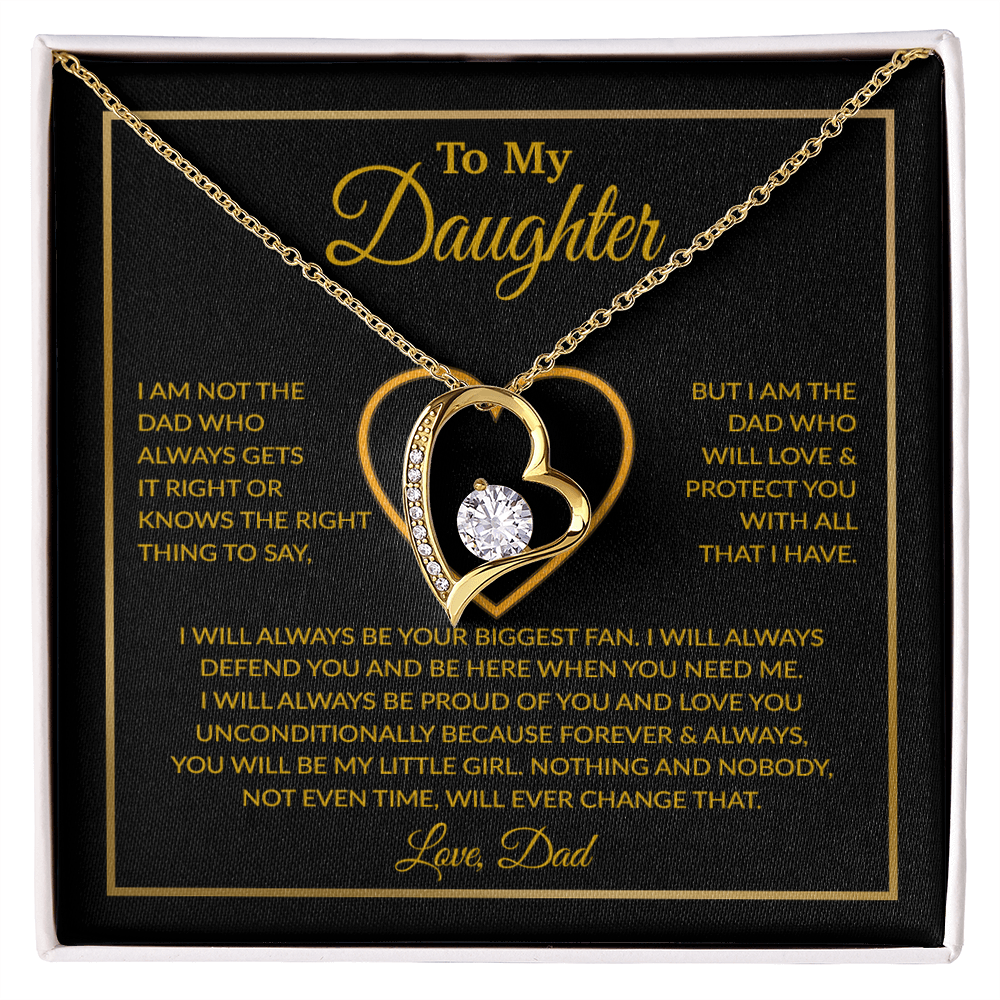 To My Daughter Necklace, Gift For Daughter From Dad, Daughter Father Necklace 6_12_Gold