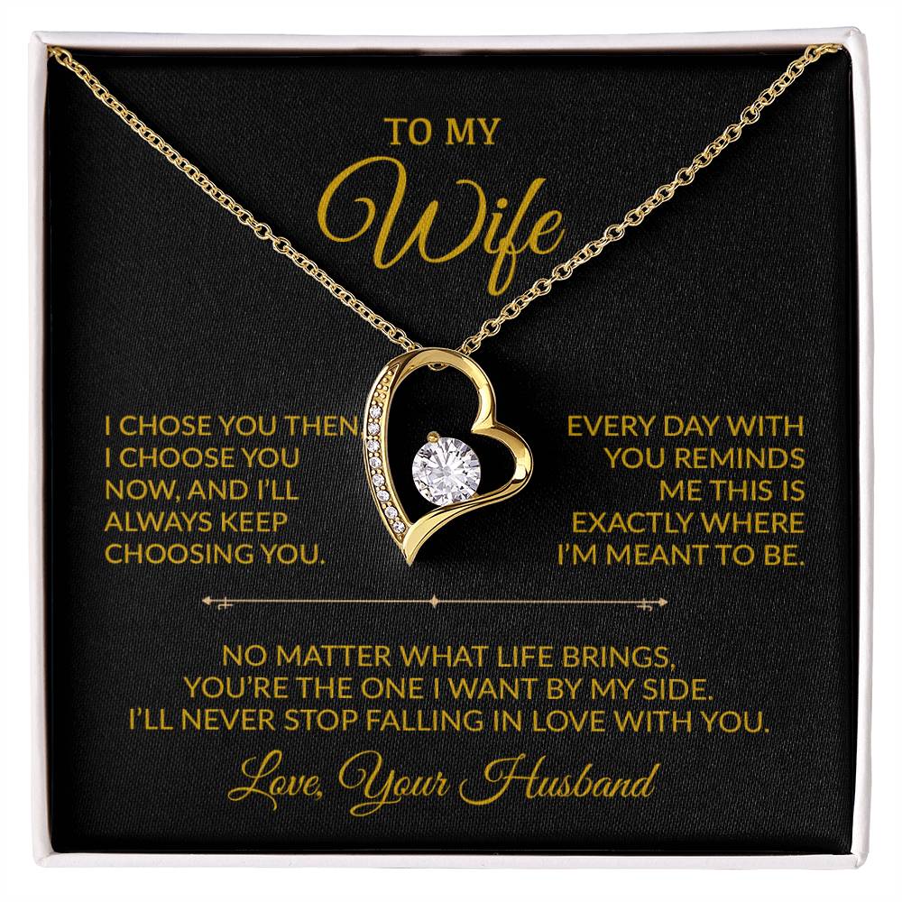 To My Wife Necklace, Gift For Wife, Anniversary Gift For Wife, Necklace For Wife