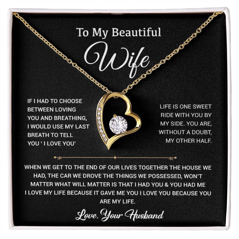 To My Wife Necklace, Gift For Wife, Anniversary Gift For Wife, Christmas Gift