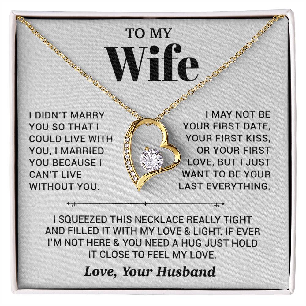 To My Wife Necklace, Christmas Gifts For Women, Anniversary Gift For Wife 27_9_White