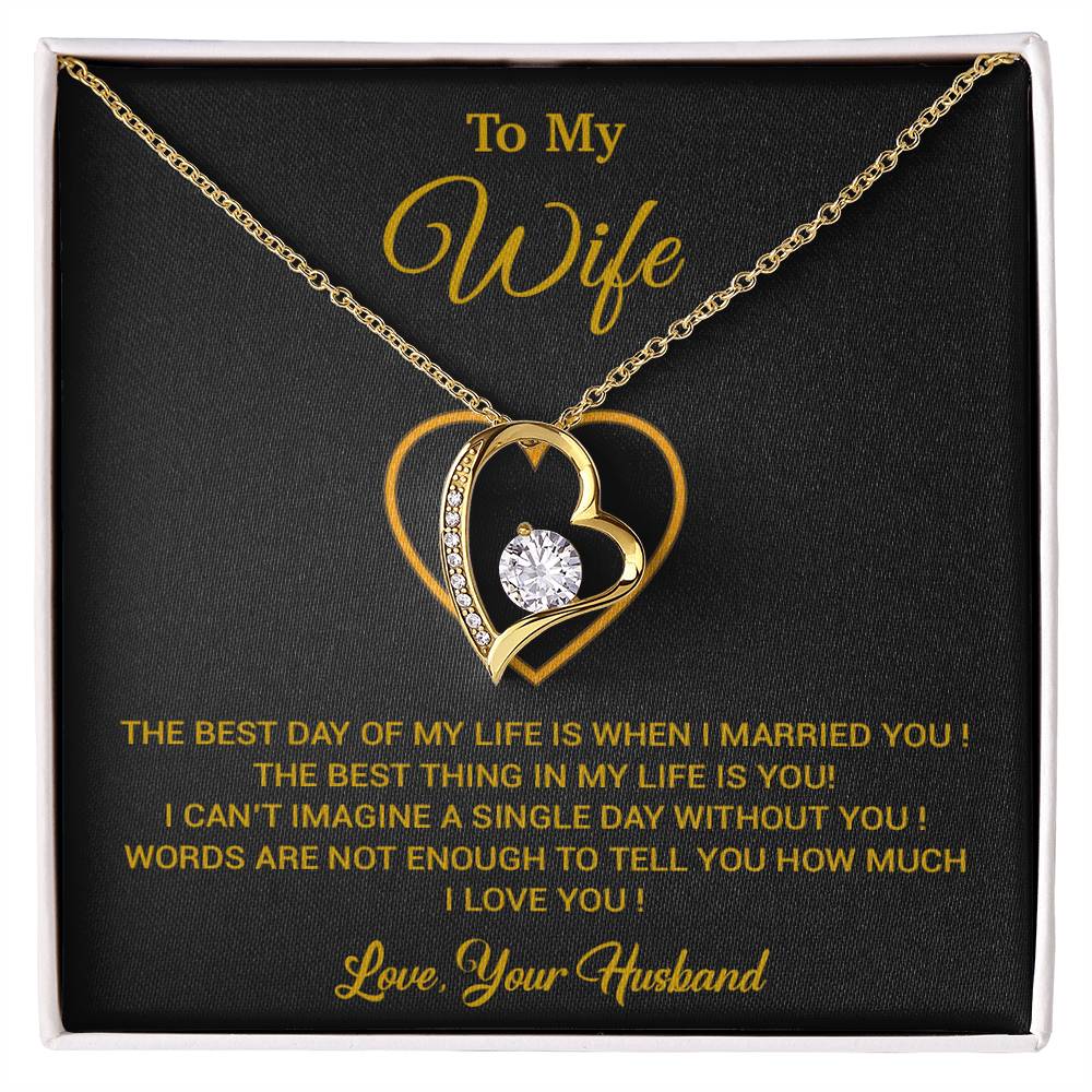 To My Wife Necklace, Gift For Wife, Anniversary Gift For Wife, Necklace For Wife 26_2_Gold