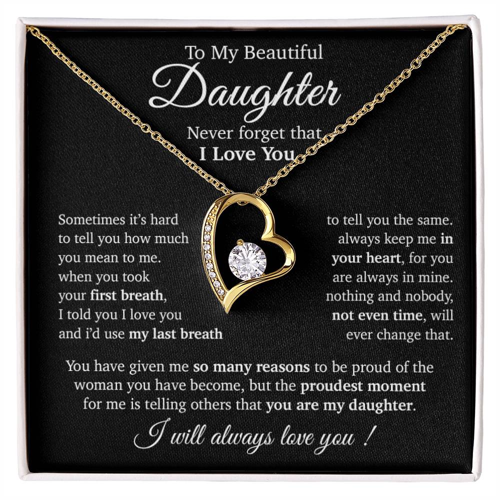 To My Daughter Necklace, Daughter Father Necklace, Daughter Gift From Dad, Mom 14_11