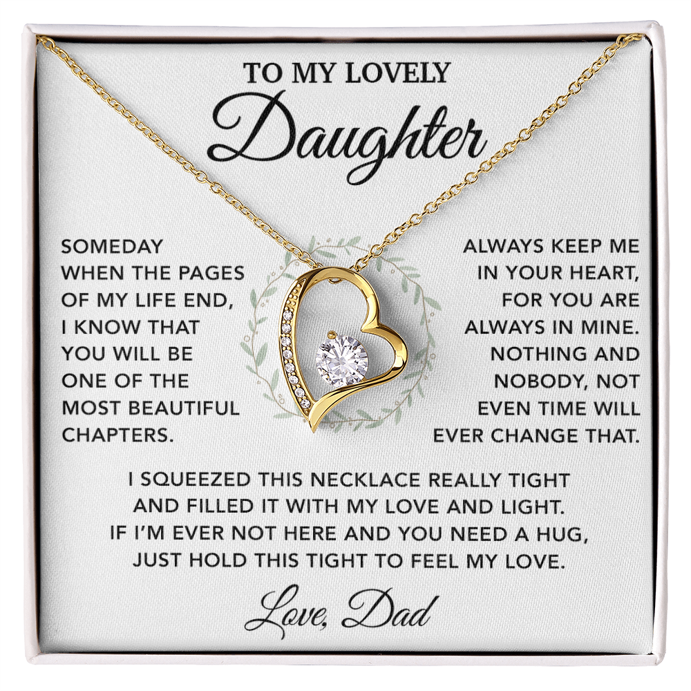 To My Daughter Necklace, Gift for Daughter from Dad, Father Daughter Necklace 6_10