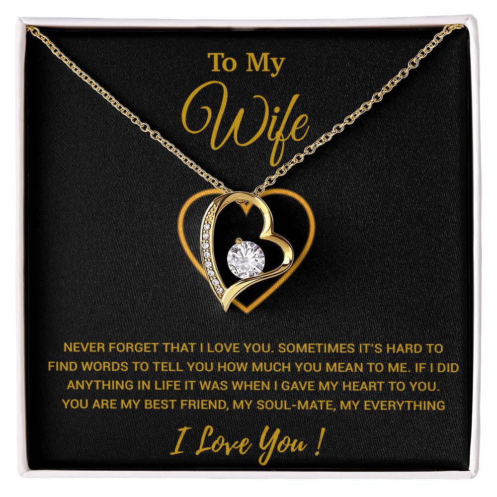 To My Wife Necklace, Christmas Gifts For Women, Anniversary Gift For Wife 2_1_Gold