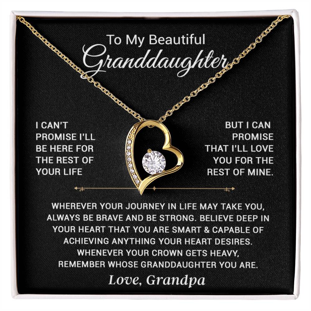 To My Granddaughter Necklace, Granddaughter Gift from Grandpa, Christmas Gift 5_11