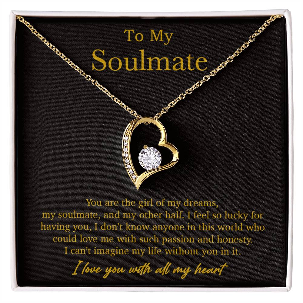 To My Soulmate Necklace, Valentines Day Gift, Soulmate Gifts, Birthday Gifts_Gold_21_10