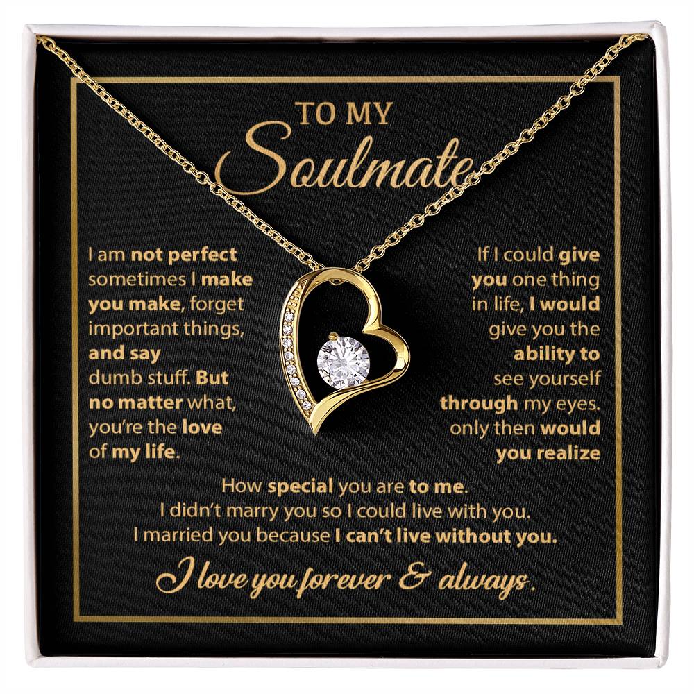 To My Soulmate Necklace, Gift For Wife From Husband, Valentines Gift For Wife 8_2_Gold