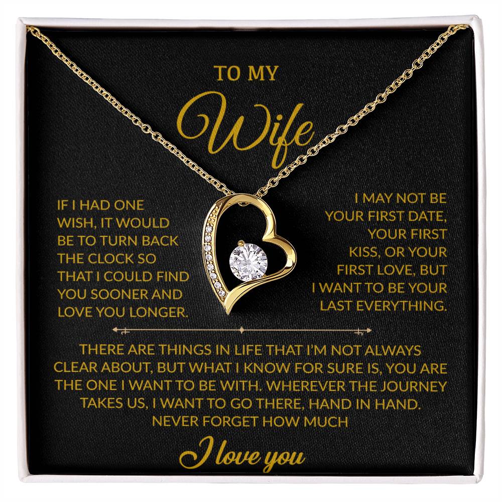 To My Wife Necklace, Gift For Wife, Anniversary Gift For Wife, Necklace For Wife 28_7_Gold