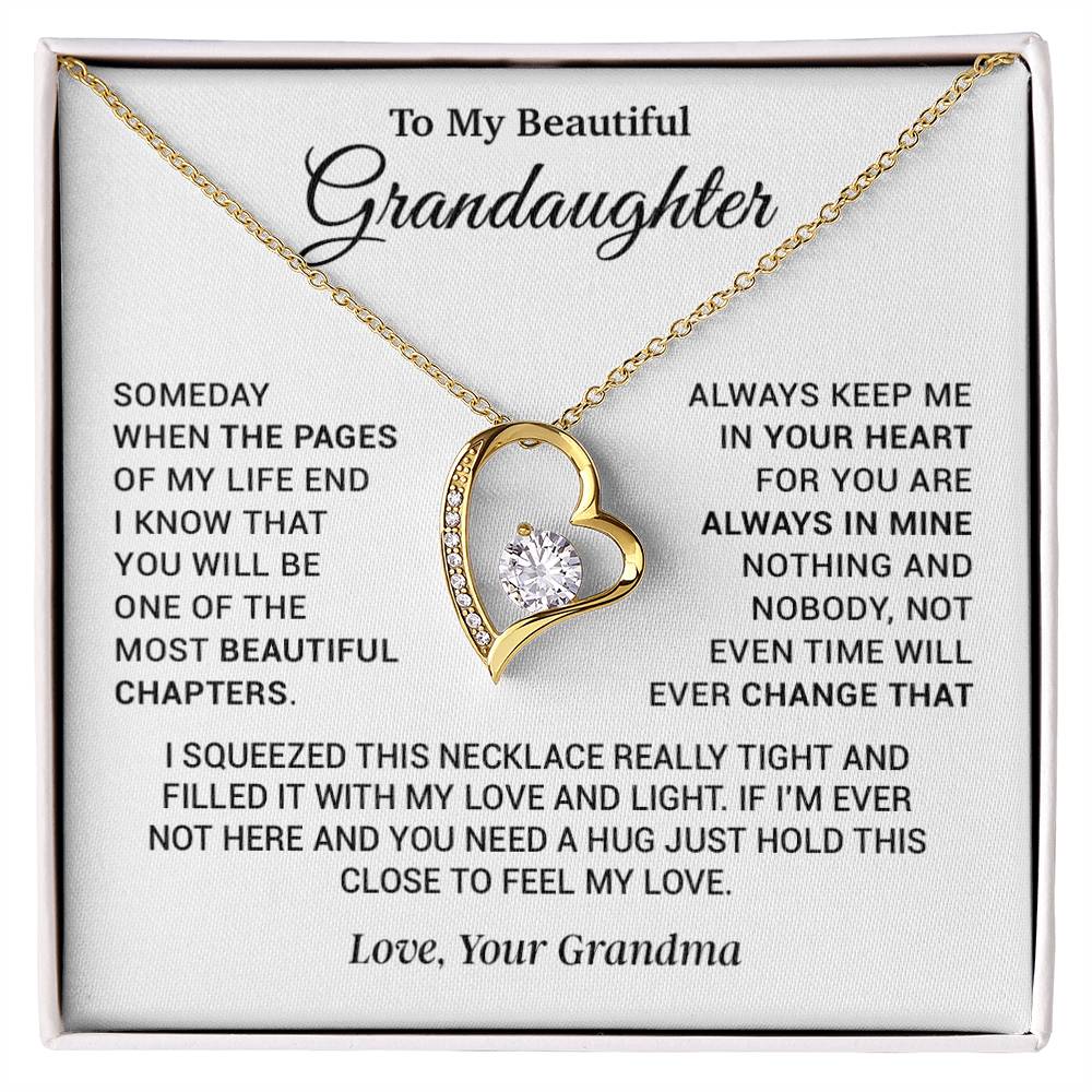 To My Granddaughter Necklace, Xmas Birthday Gift For Granddaughter from Grandma