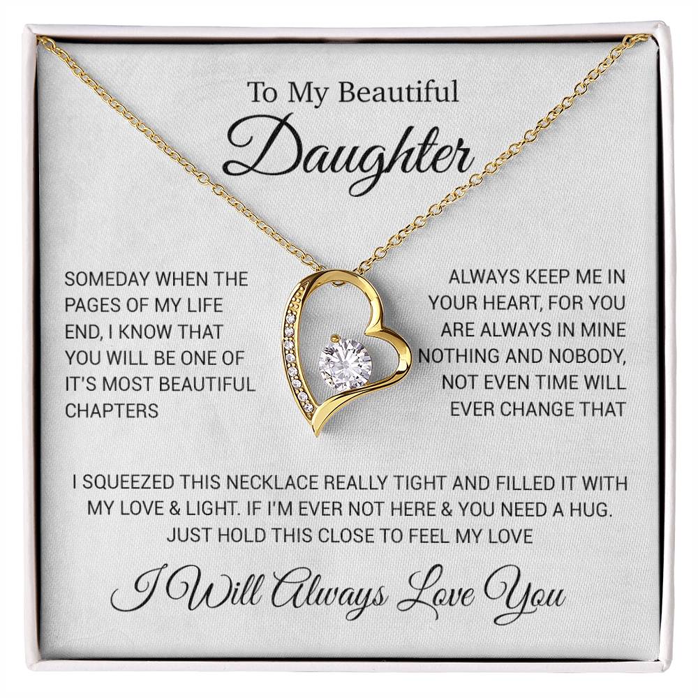 To My Daughter Necklace, Daughter Father Necklace, Daughter Gift From Dad 25_4_White
