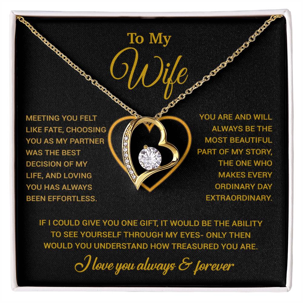 To My Wife Necklace, Christmas Gifts For Women, Anniversary Gift For Wife 1_1_Gold