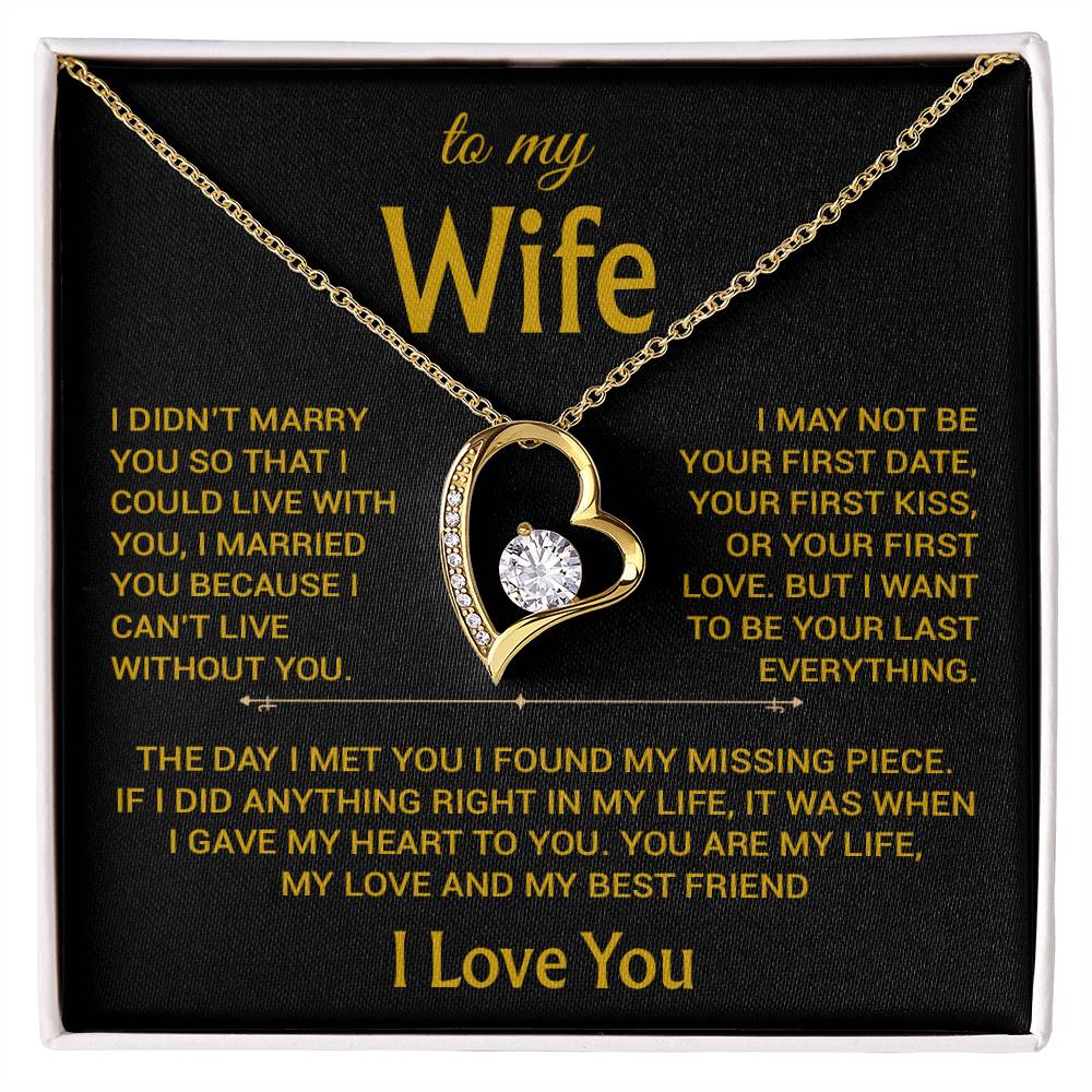 To My Wife Necklace, Christmas Gifts For Women, Anniversary Gift For Wife 16_12_Gold
