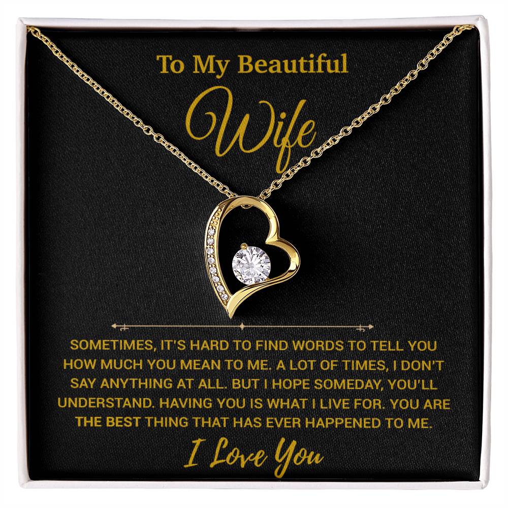 To My Wife Necklace, Christmas Gifts For Women, Anniversary Gift For Wife 19_11_Gold