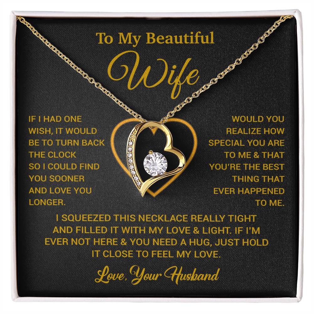 To My Wife Necklace, Gift For Wife, Anniversary Gift For Wife, Necklace For Wife 28_5_Gold