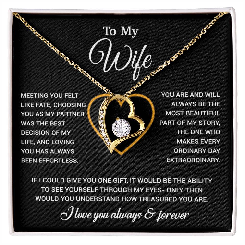 To My Wife Necklace, Christmas Gifts For Women, Anniversary Gift For Wife 1_1_Black