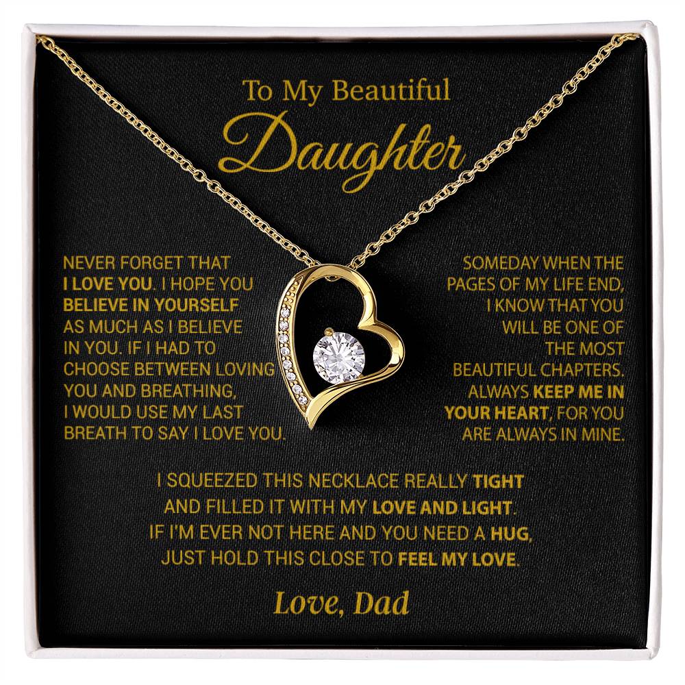 To My Daughter Necklace, Daughter Father Necklace, Daughter Gift From Dad 9_9
