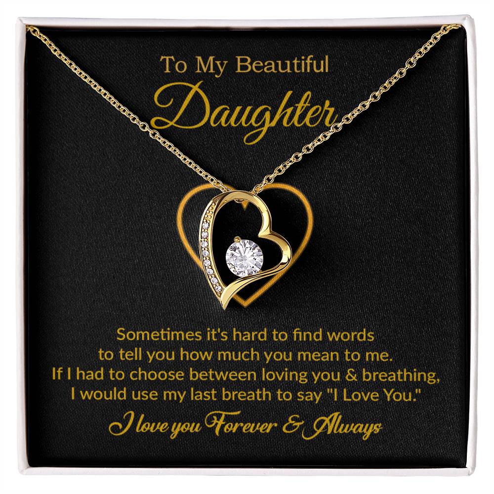 To My Daughter Necklace, Gift For Daughter From Dad, Daughter Father Necklace 22_7_Gold