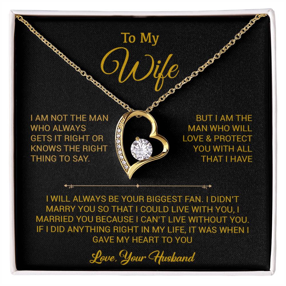To My Wife Necklace, Gift For Wife, Anniversary Gift For Wife, Christmas Gift 3_10_Gold