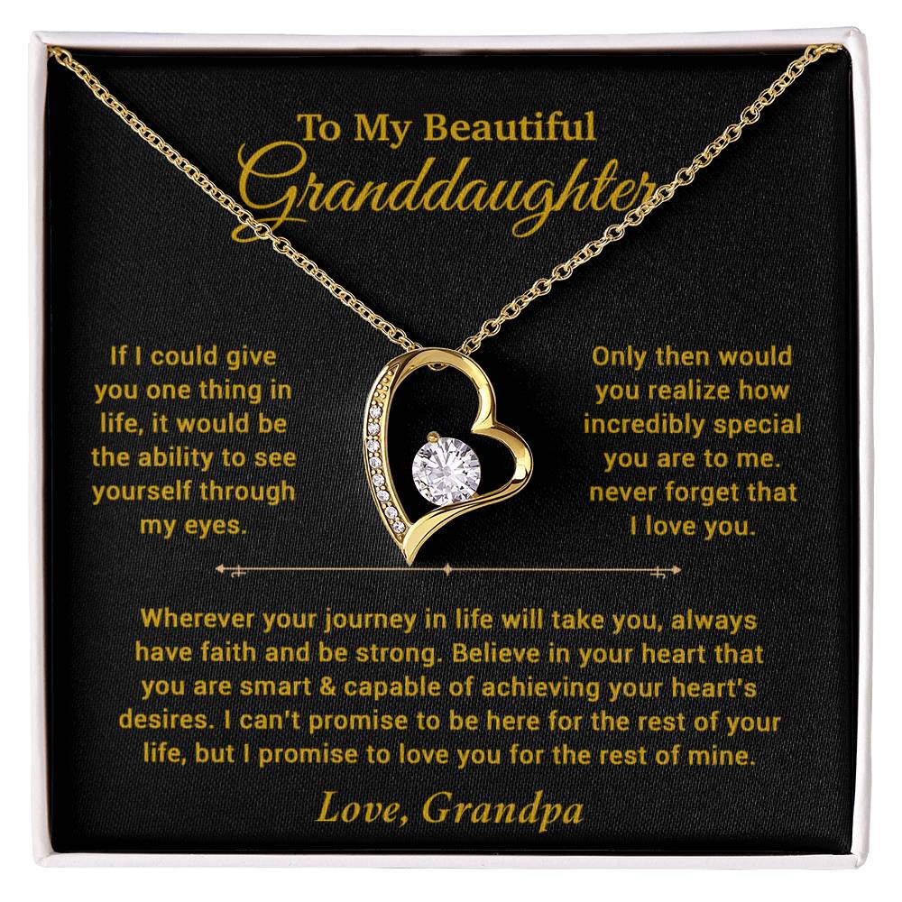 To My Granddaughter Necklace, Birthday Gift For Granddaughter, Birthday Gifts