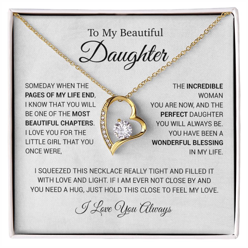 To My Daughter Necklace, Daughter Father Necklace, Daughter Gift From Dad 4_6_White