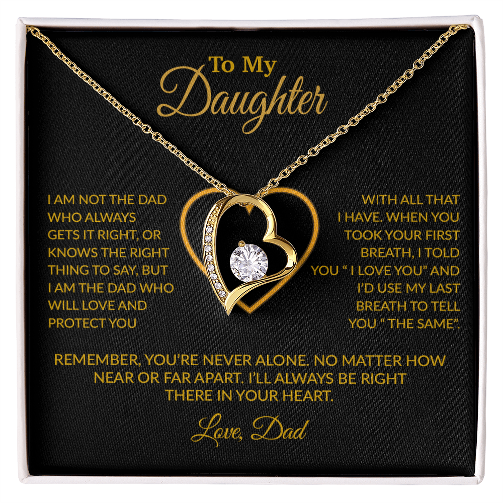 To My Daughter Necklace, Gift For Daughter From Dad, Daughter Father Necklace 14_1_Gold