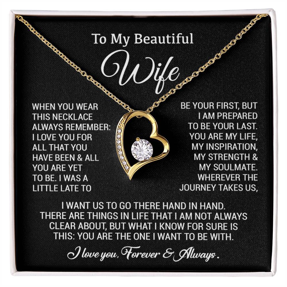 To My Wife Necklace, Gift For Wife, Anniversary Gift For Wife, Christmas Gift 4_10_Black