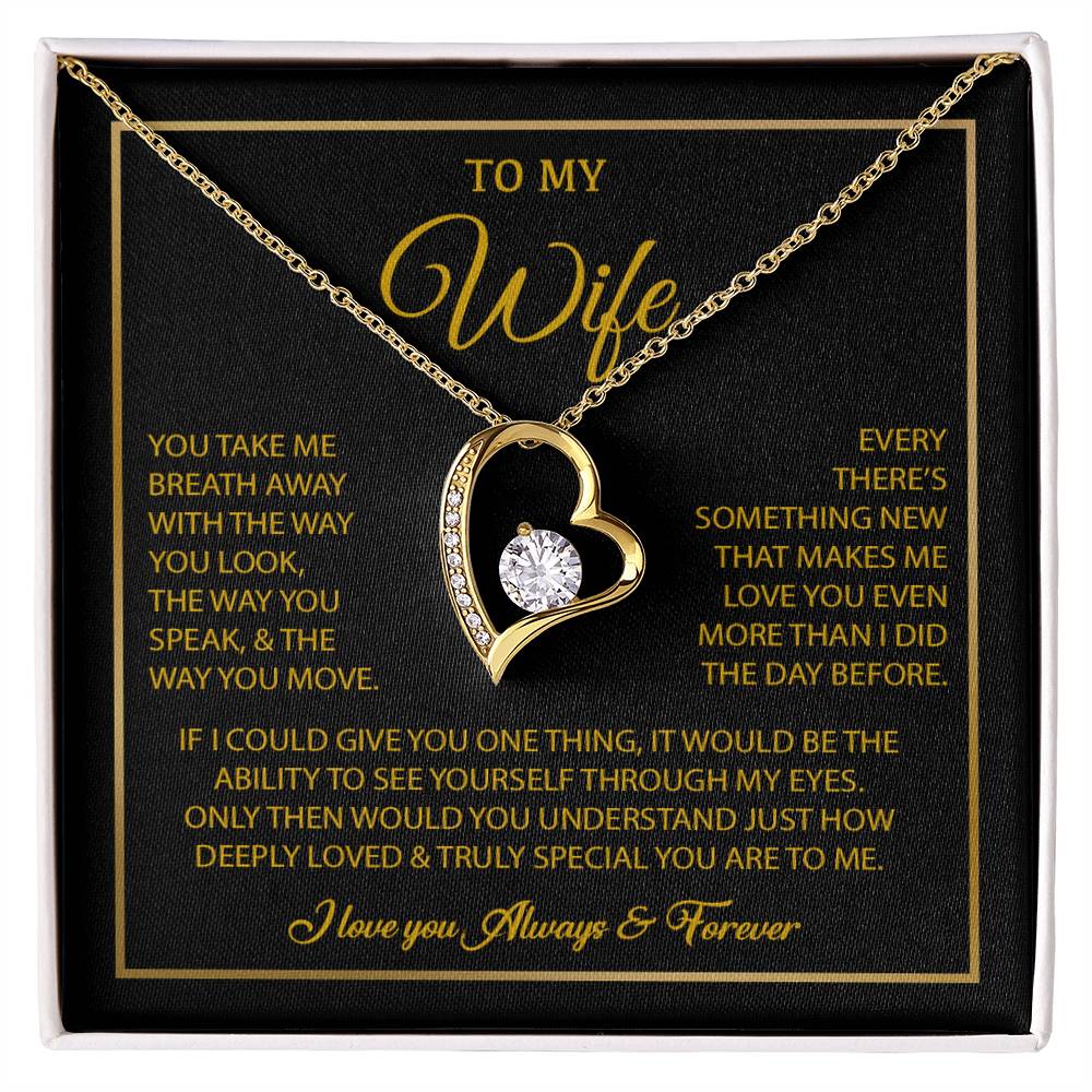 To My Wife Necklace, Gift For Wife, Anniversary Gift For Wife, Necklace For Wife 25_7_Gold