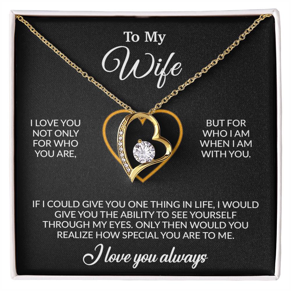 To My Wife Necklace, Gift For Wife, Anniversary Gift For Wife, Necklace For Wife 10_6_Black