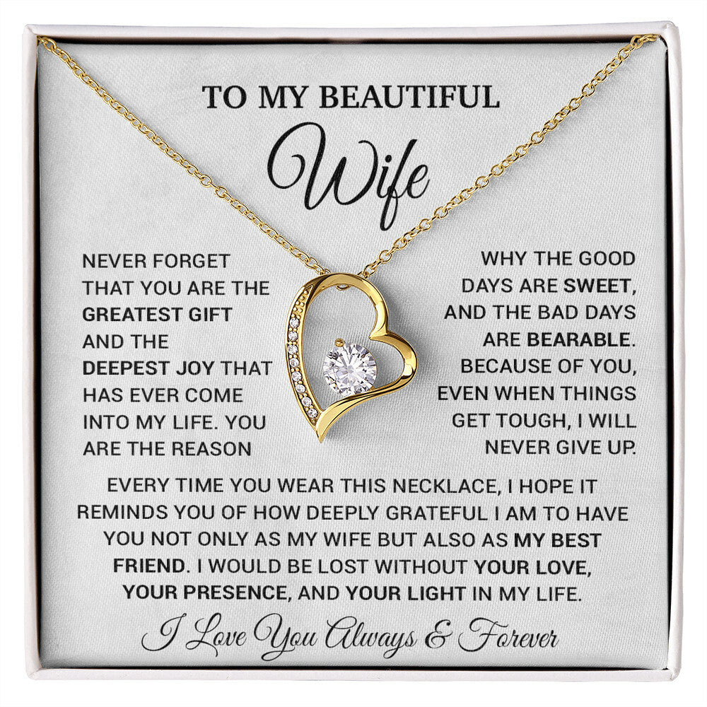 To My Wife Necklace, Christmas Gifts For Wife, Anniversary Cute Gift For Wife_16_9_White