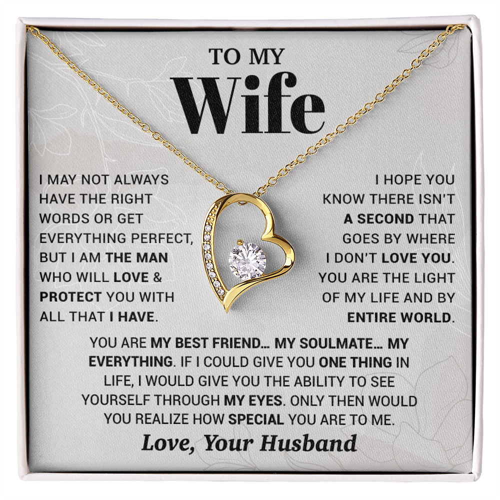 To My Wife Necklace, Christmas Gifts For Women, Anniversary Gift For Wife 13_10_White