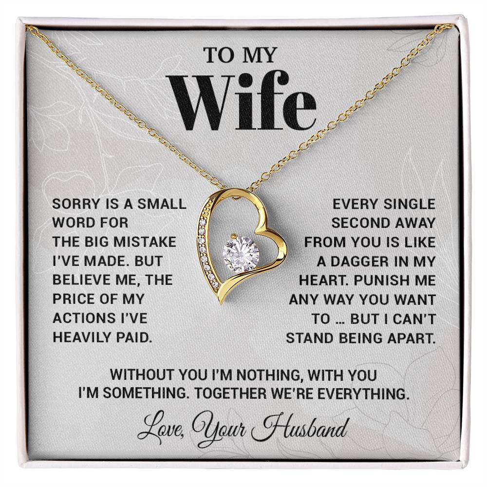 To My Wife Necklace, Christmas Gifts For Women, Anniversary Gift For Wife 15_10_White