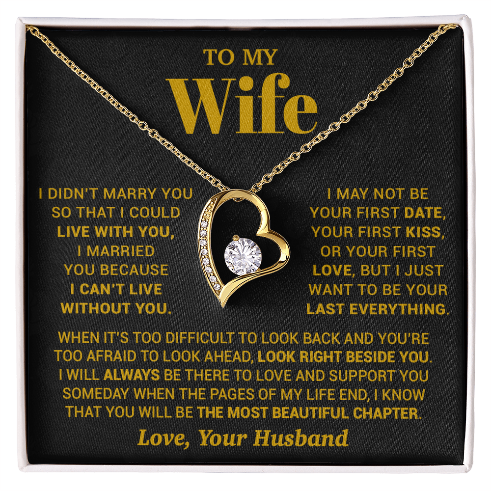 To My Wife Necklace, Christmas Gifts For Women, Anniversary Gift For Wife 28_9_Gold