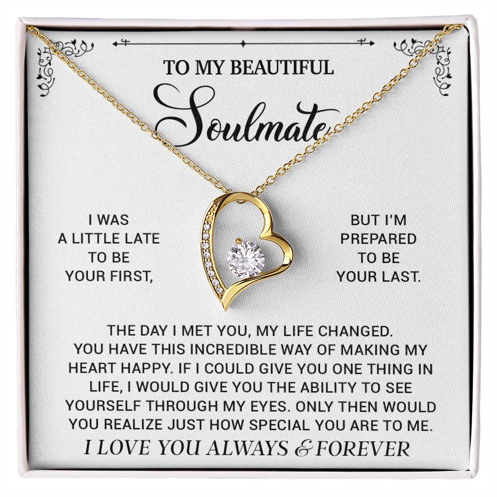 To My Soulmate Necklace, Birthday Gifts For Her, Christmas Gift For Soulmate