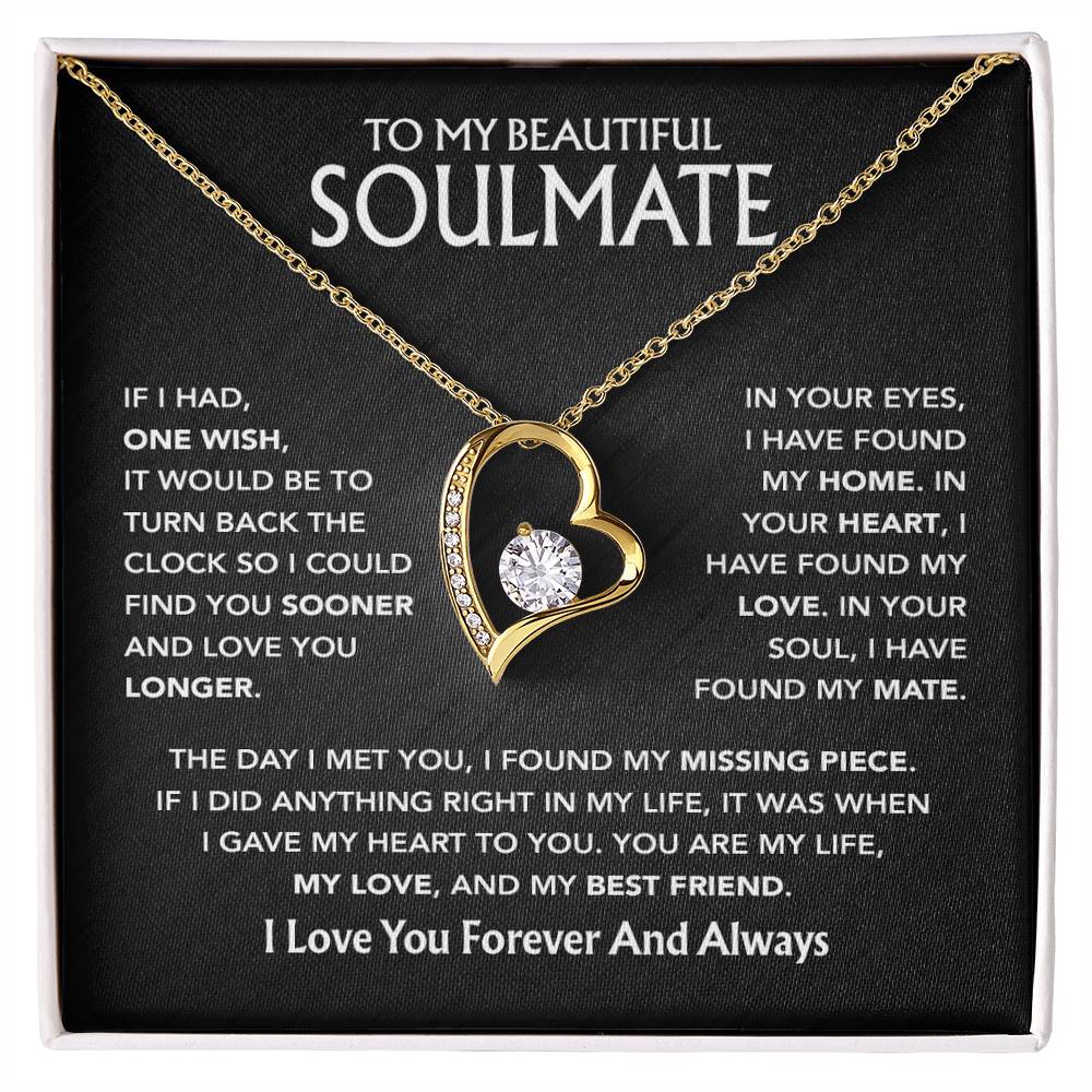 To My Soulmate Necklace, Gift For Soulmate, Anniversary Gift, Birthday Gift 3_5_Black