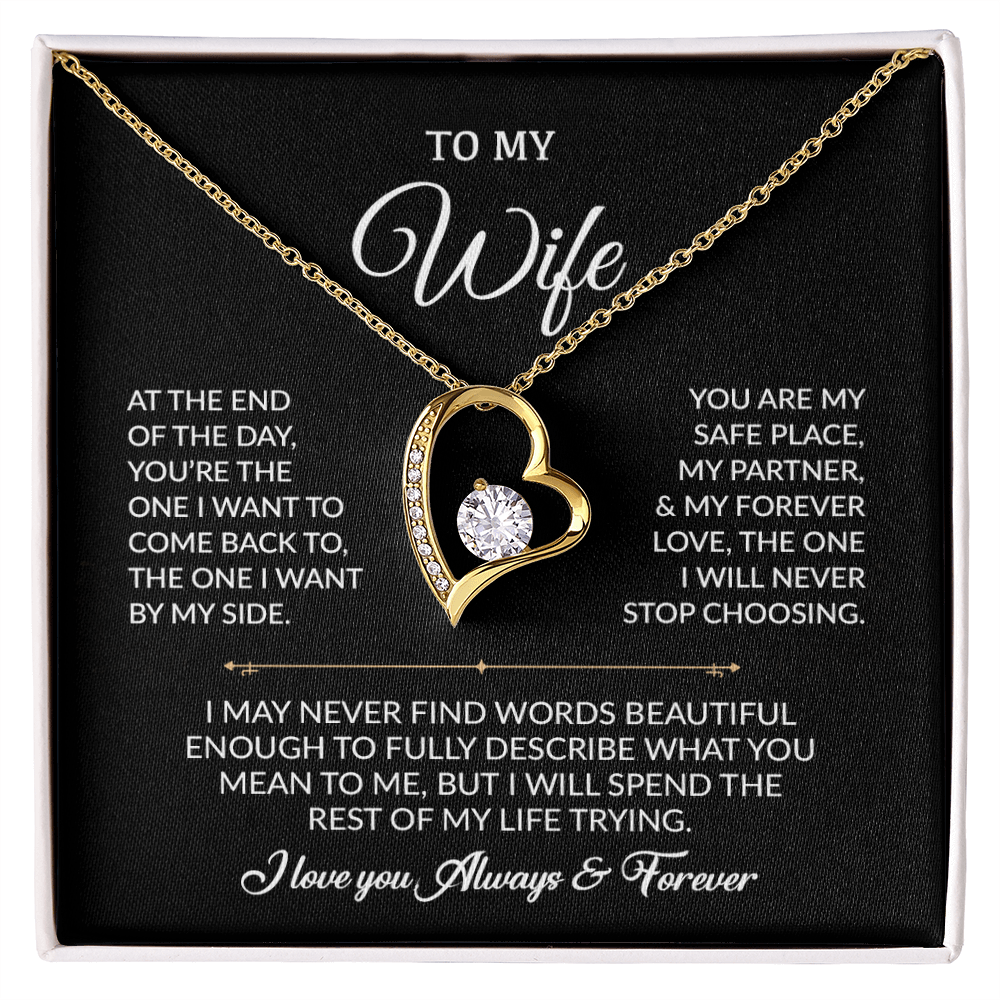 To My Wife Necklace, Gift For Wife, Anniversary Gift For Wife, Necklace For Wife