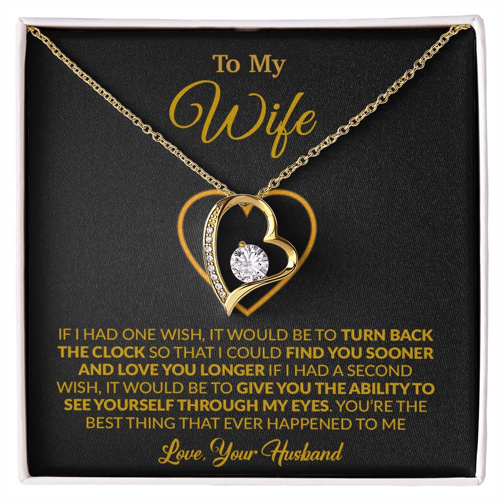 To My Wife Necklace, Gift For Wife, Anniversary Gift For Wife, Necklace For Wife 13_1_Gold