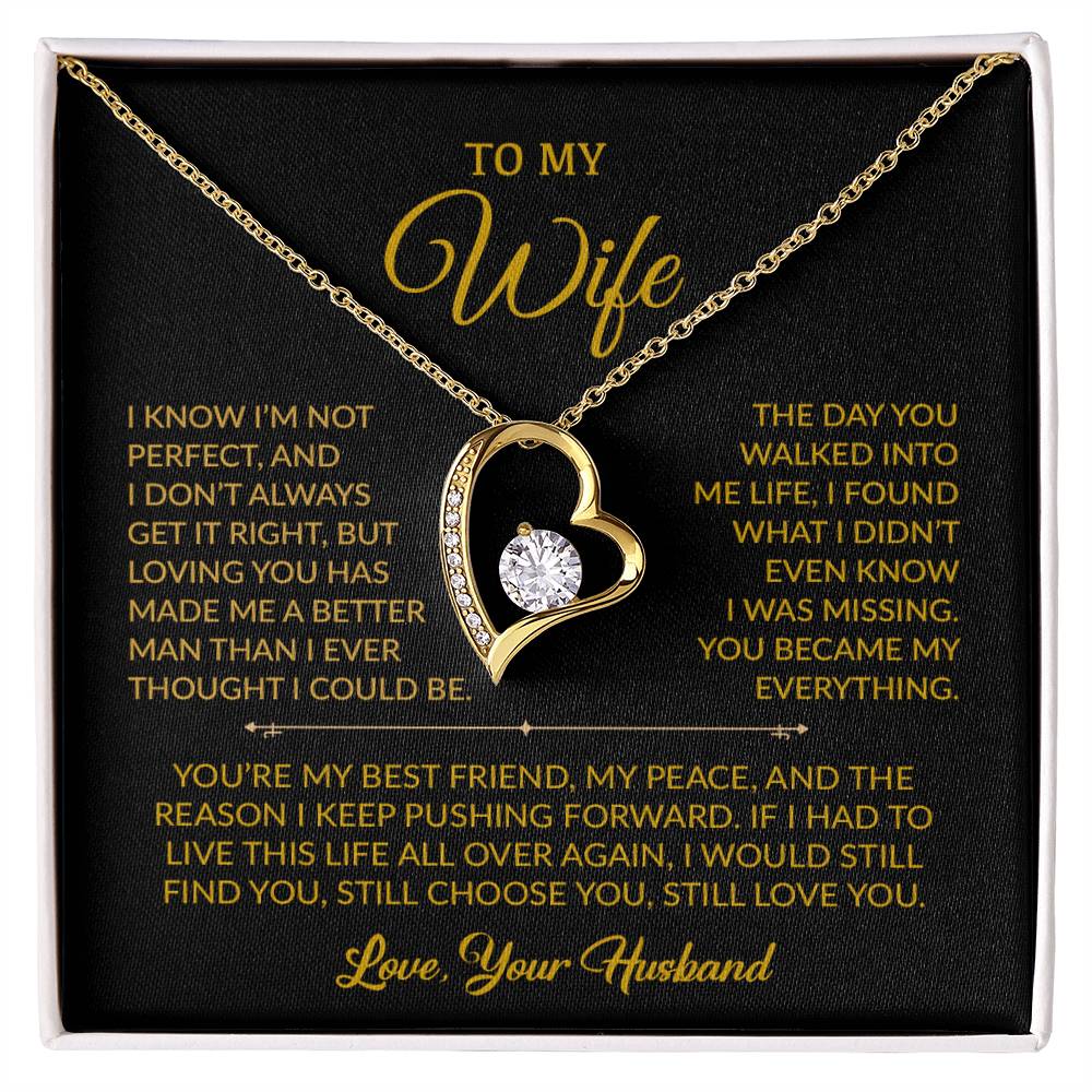 To My Wife Necklace, Gift For Wife, Anniversary Gift For Wife, Necklace For Wife