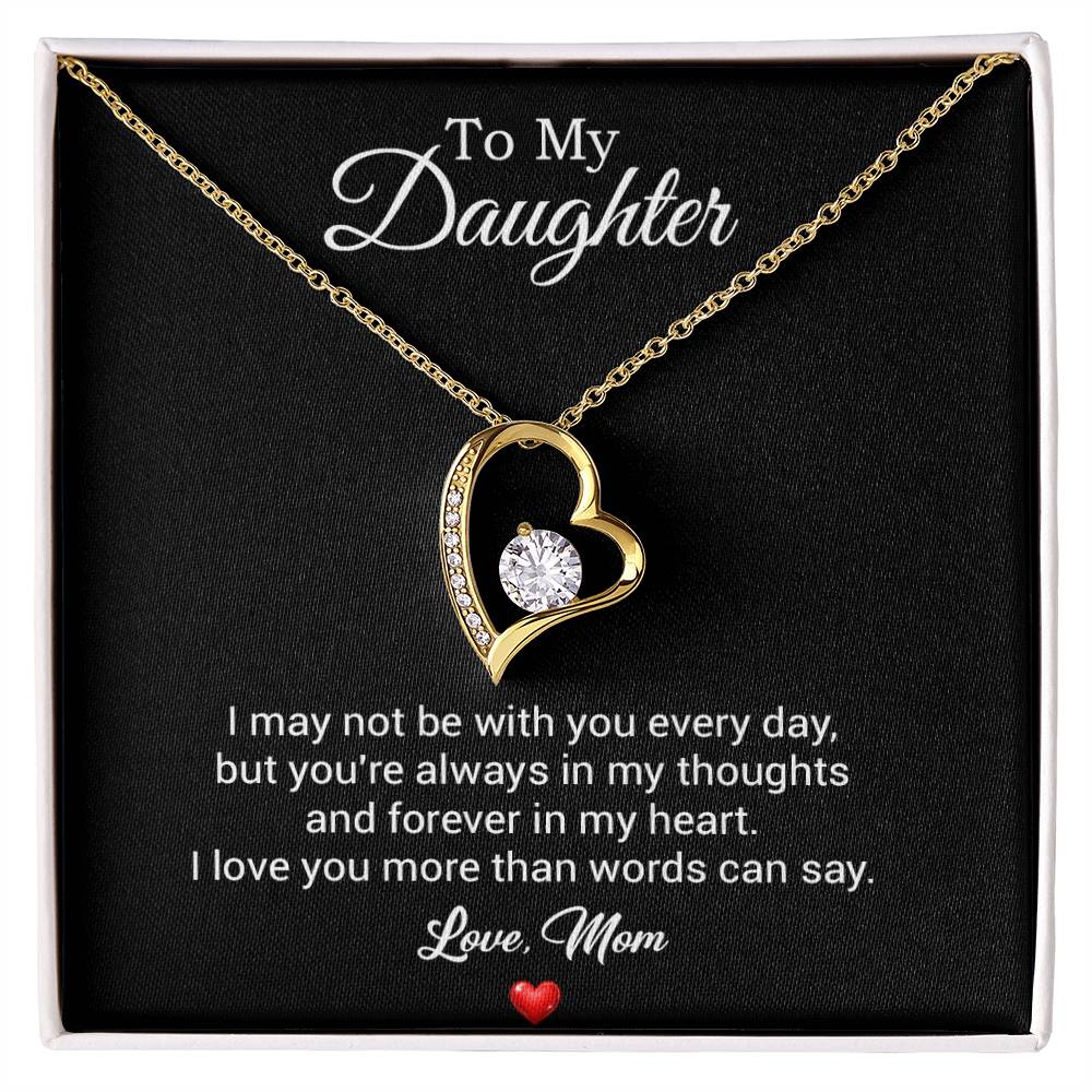 To My Daughter Necklace, Gift For Daughter From Mom, Daughter Mother Necklace