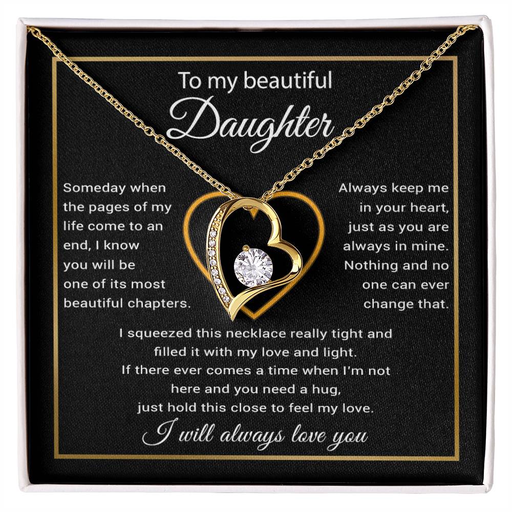 To My Daughter Necklace, Gift For Daughter From Dad, Daughter Father Necklace 28_11_Black