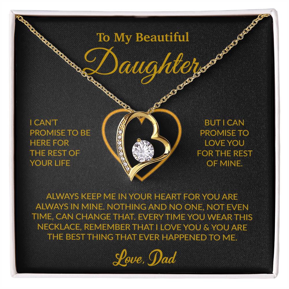 To My Daughter Necklace, Gift for Daughter from Dad, Father Daughter Necklace 6_6_Gold
