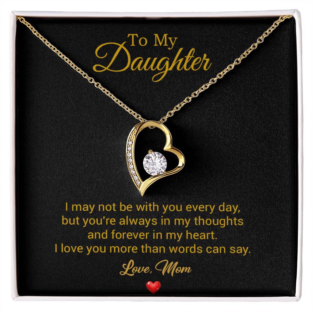 To My Daughter Necklace, Gift For Daughter From Mom, Daughter Mother Necklace