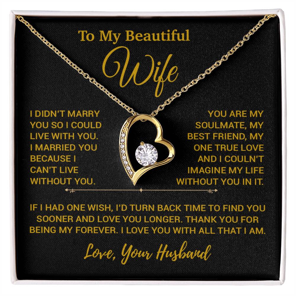 To My Wife Necklace, Christmas Gifts For Women, Anniversary Gift For Wife 22_12_Gold