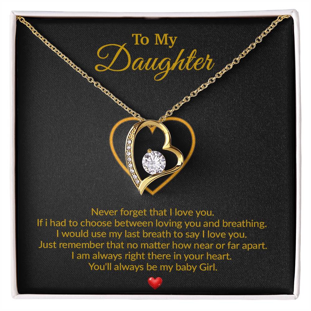 To My Daughter Necklace, Gift for Daughter from Dad, Father Daughter Necklace 11_8_Gold