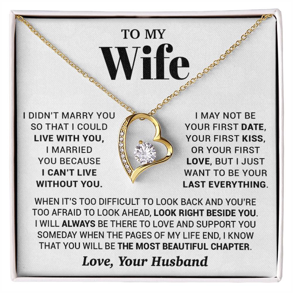 To My Wife Necklace, Christmas Gifts For Women, Anniversary Gift For Wife 28_9_White