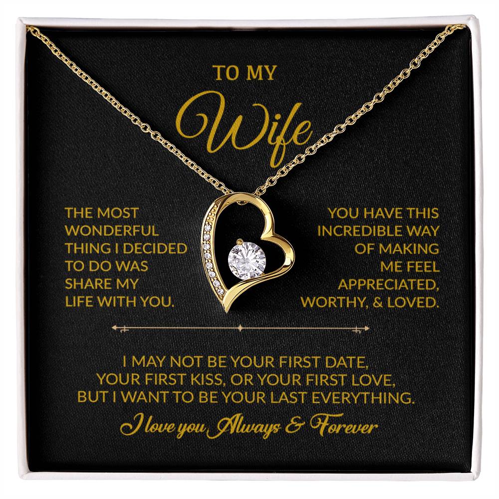 To My Wife Necklace, Gift For Wife, Anniversary Gift For Wife, Necklace For Wife