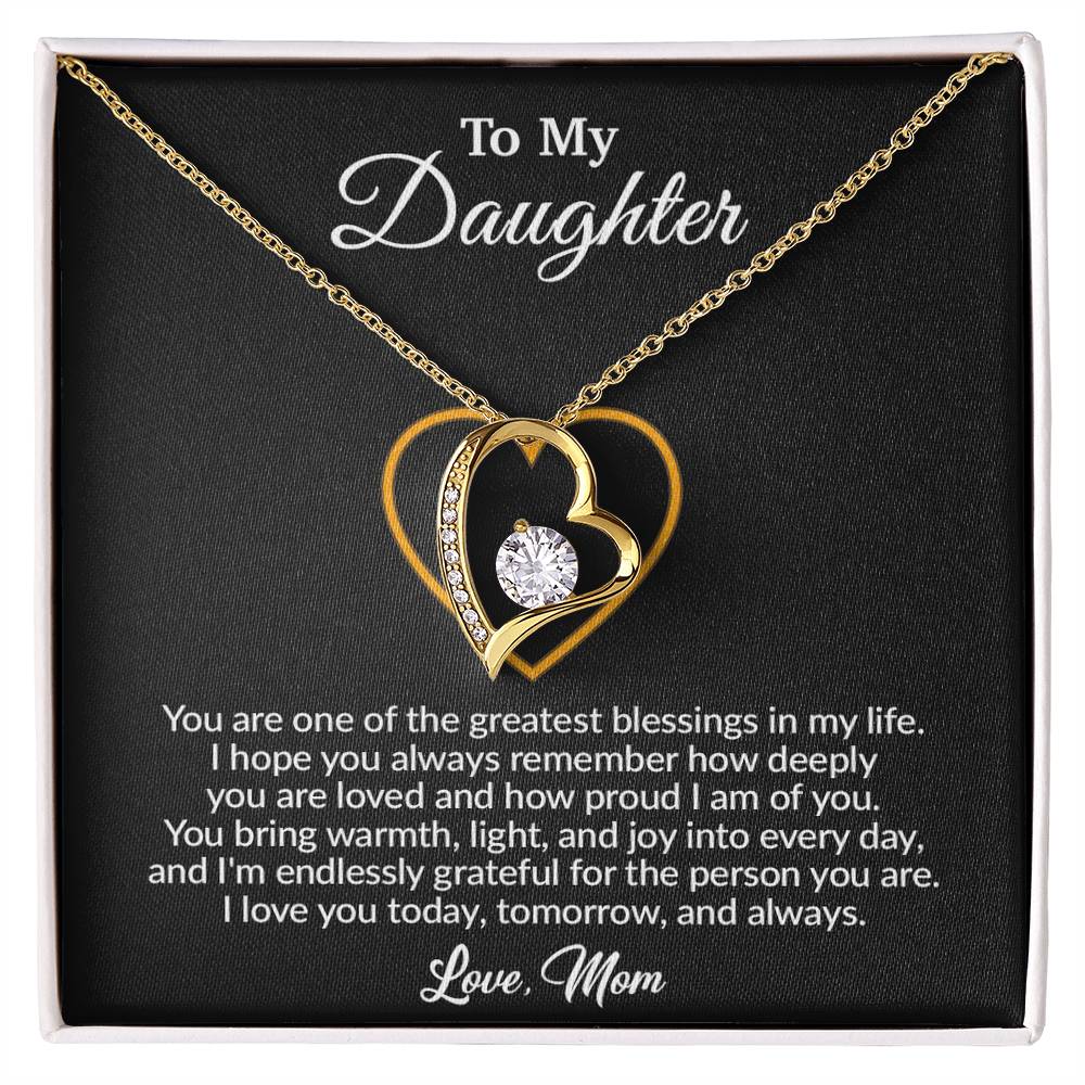 To My Daughter Necklace, Gift for Daughter from Mom, Mother Daughter Necklace
