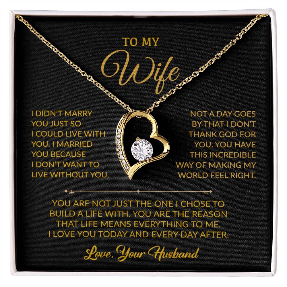 To My Wife Necklace, Gift For Wife, Anniversary Gift For Wife, Christmas Gift