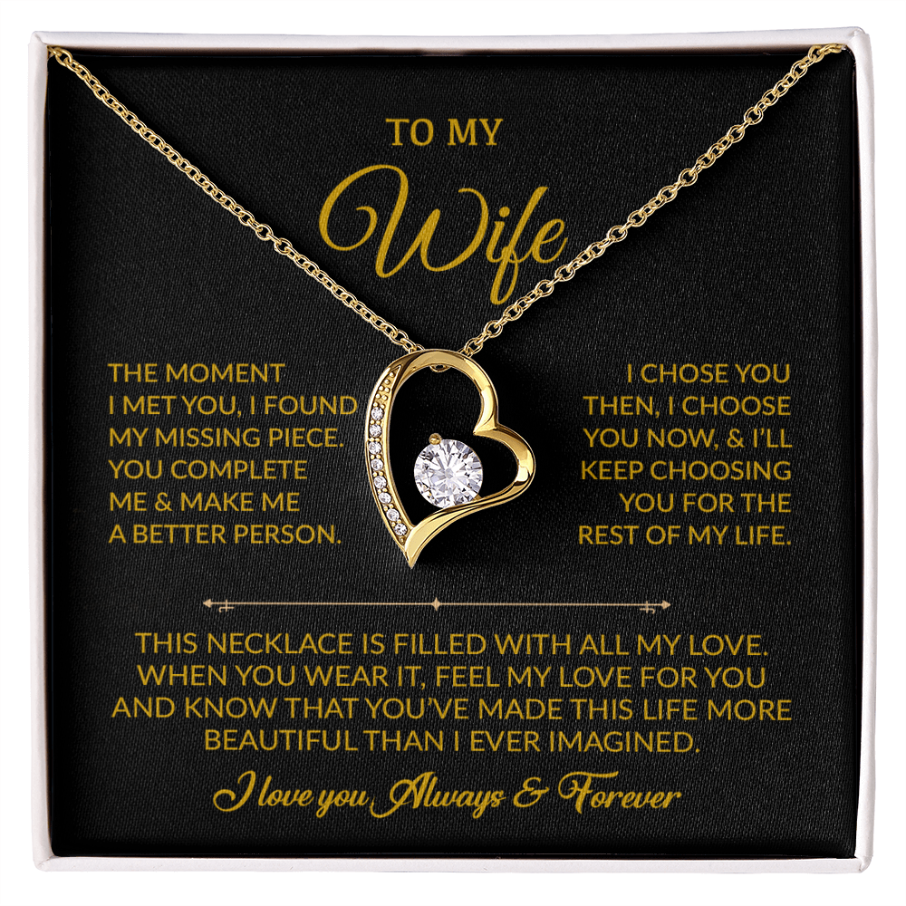 To My Wife Necklace, Gift For Wife, Anniversary Gift For Wife, Necklace For Wife