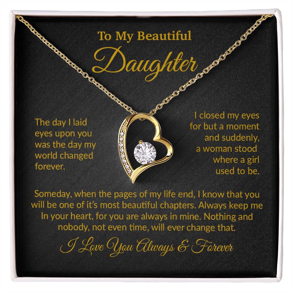 To My Daughter Necklace, Daughter Mother Necklace, Daughter Gift From Mom 8_11_Gold