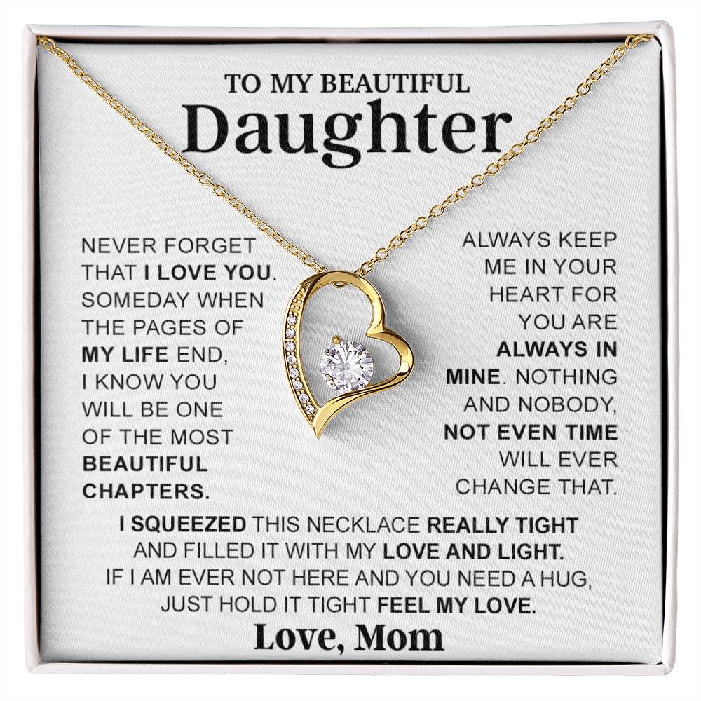 To My Daughter Necklace, Gift From Mom For Daughter, Gift Birthday, Christmas
